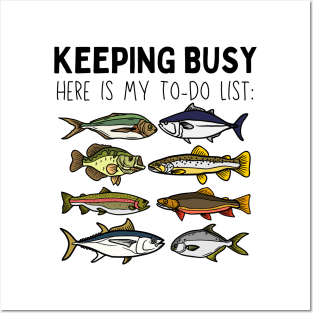 Fishing Retirement Keeping Busy To Do List Funny Fisherman Posters and Art